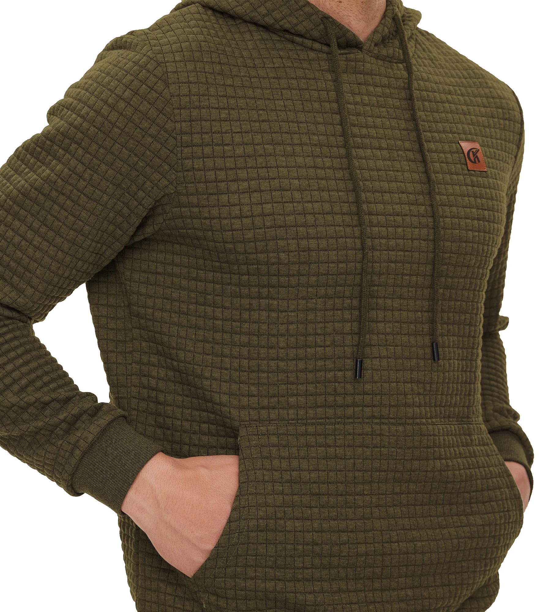 Genérico Pull Gaufré Avec Col Et Boutons - Sweat à Capuche