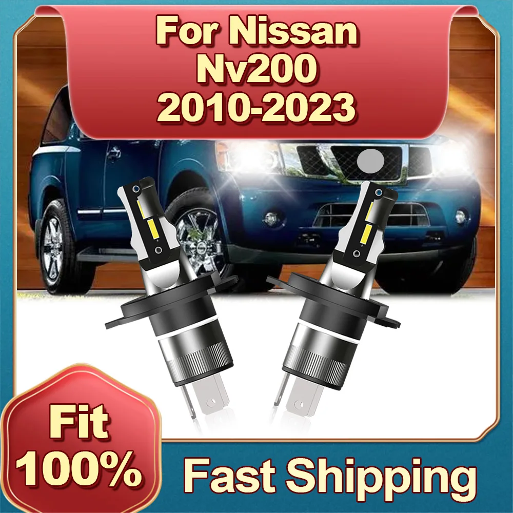 

60000LM Headlight Car Light LED Bulbs H4 6000K For NISSAN NV200 2010 2011 2012 2013 2014 2015 2016 2017 2018 2019 2020 21 222023