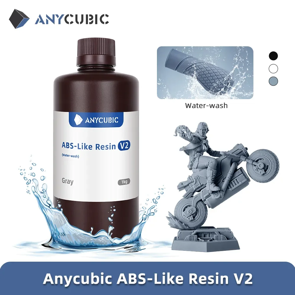 Resina Lavable En Agua Anycubic 5k Color Gris