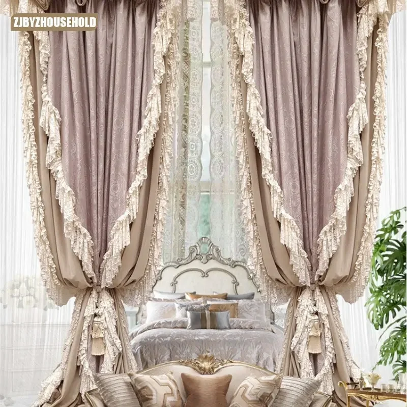 French Court Style Retro Luxury Highend Curtains for Living Dining