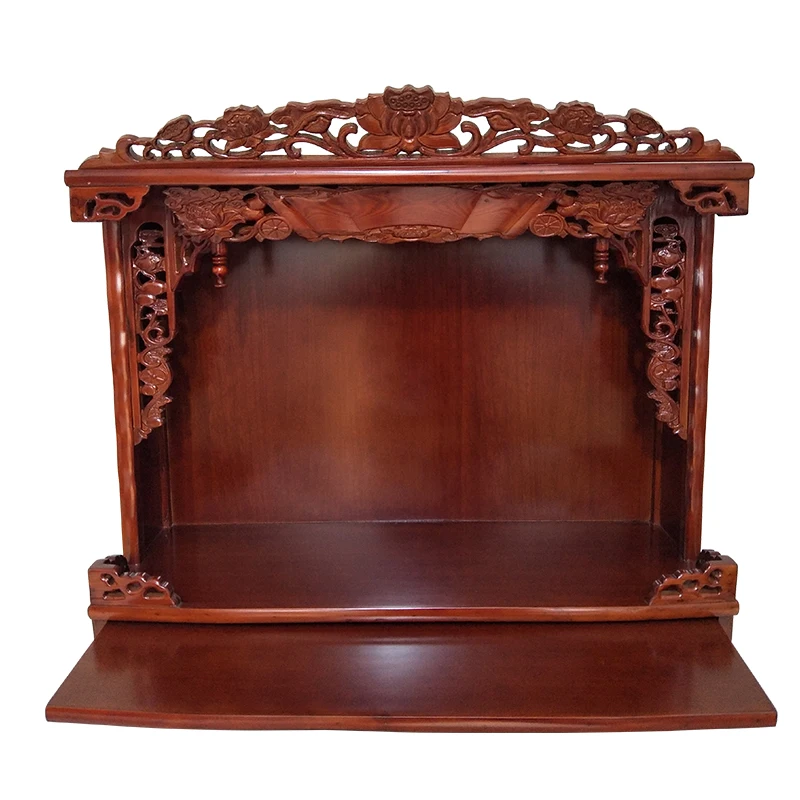 Buddha Shrine Wall-Mounted Altar Shrine Home Buddha Cabinet God of Wealth Buddha Cabinet Guanyin Statue Altar Buddha God Table buddha bar vol 6 2 cd