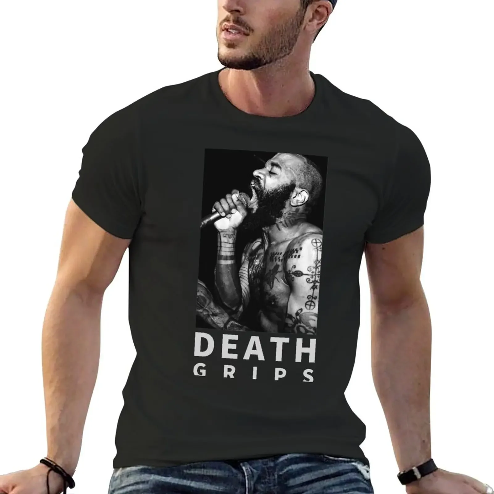 

Death Grips MC Ride (White Text) T-Shirt sports fans hippie clothes plus sizes t shirts for men graphic