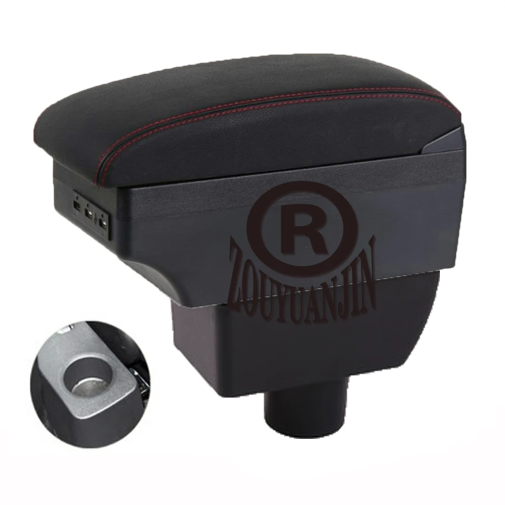 

For Car Geely MK Armrest Box Arm Elbow Rest Center Console Storage Case Modification Accessories with Cup Holder USB Port