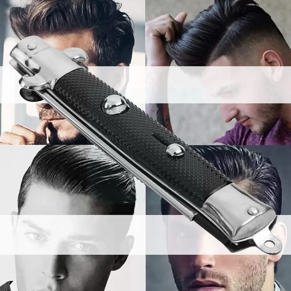

Hair Trimmer Automatic Folding Knife Comb Men Pocket Comb Spring Styling Jump Steel Brush Tools Portable V3r5