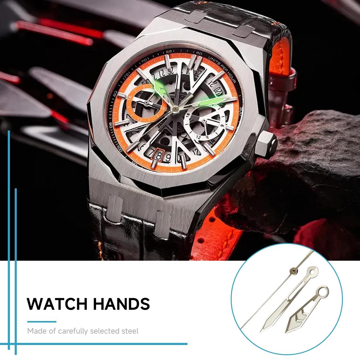 Luminous Green Watch Hands Accessories