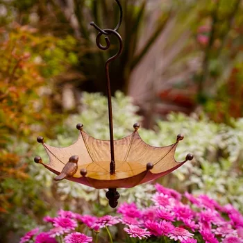 New Umbrella Shaped Hanging Bird Feeder Birdbath For Garden Yard Farm Supplies Hummingbird Feeder Supplies Birdbath Bird Bath - Image 6