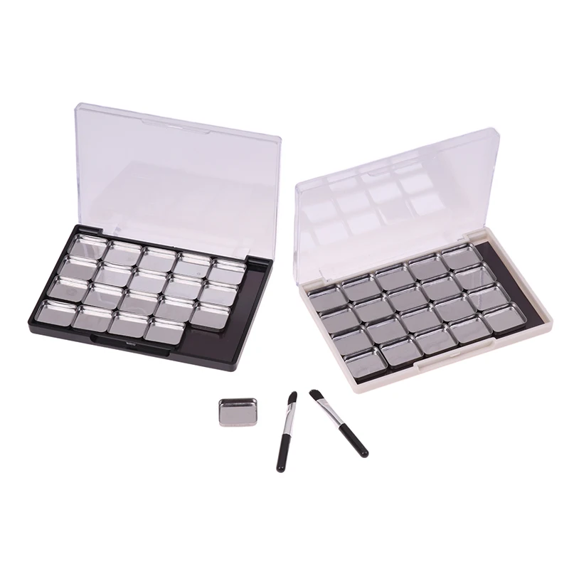

1Pc Empty Magnetic Cosmetics Palette Eyeshadow Blusher DIY Makeup Box 20 Grids Iron Plate And Brush Eye Shadow Tool