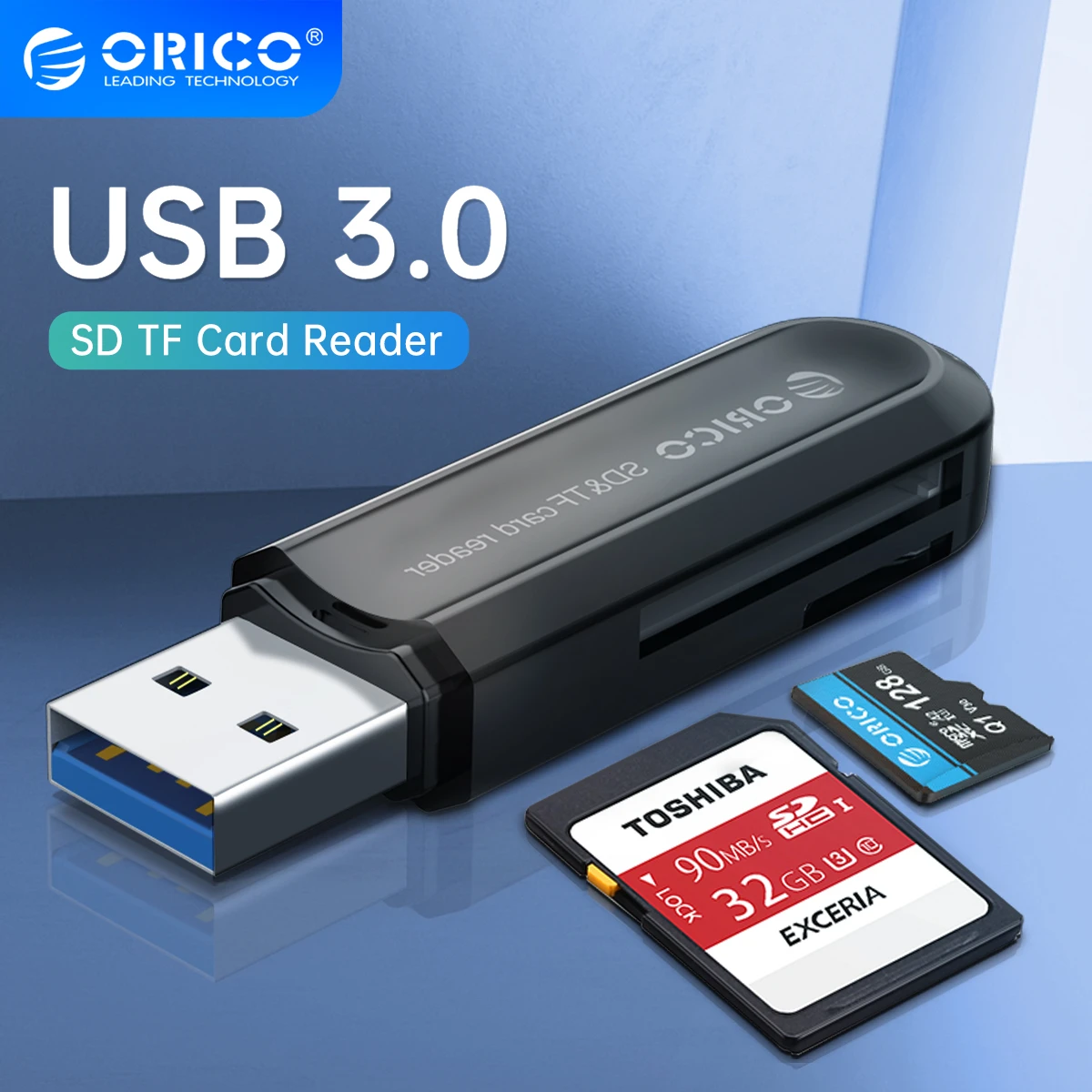 ORICO Card Reader USB 3.0 SD TF Memory Card Adapter for Macbook Pro