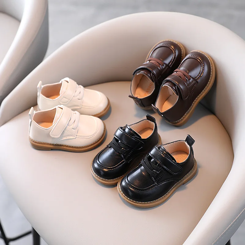 Cow Soled Baby Shoe Soft Sole Infants Toddlers Shoe Fashion Boy Leather Girl Flats Handsome Kid Boy/girl