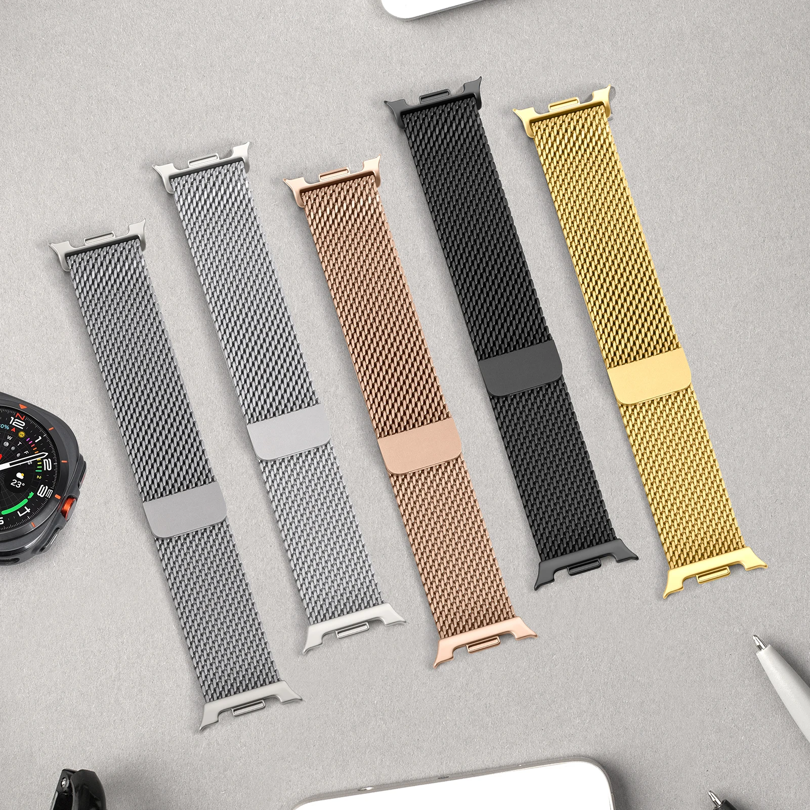Milanese Loop Stainless Steel Watch Strap - Elegant Metal Bracelet