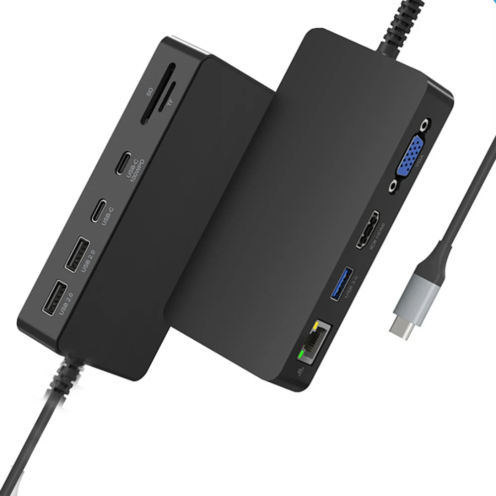 USB C HUB für Microsoft Surface Pro PD DC Charge Dock mit HDMI 4K 60Hz VGA RJ45 Micro SD TF Kartenleser USB Adapter Typ C Hub – Detail 11
