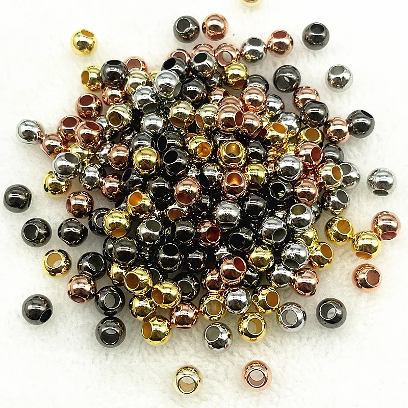 Versatile Big Hole Round Spacer Beads for DIY Jewelry and Crafting