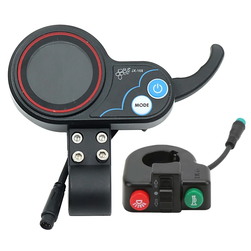 

1 PCS JX-168 Electric Scooter Dashboard Meter 36V 48V Adjustable+Switch 6PIN Throttle Parts Accessories For Electric Scooter