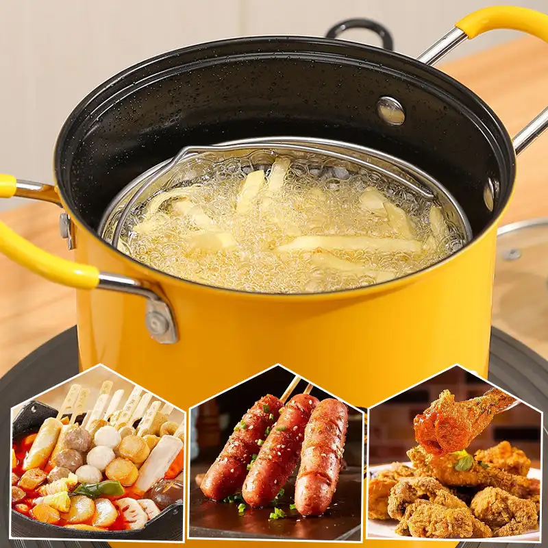 Multifunctional Household Mini Fryer Small Frying Pot Mini Multi-Functional Frying Pot