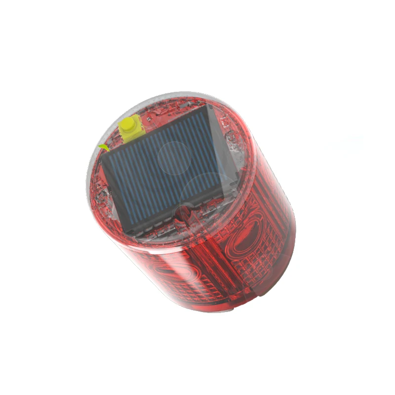 Rain-Proof Solar Powered Warning Safety Signal Emergency Traffic Alarm Lamp Light With Switch