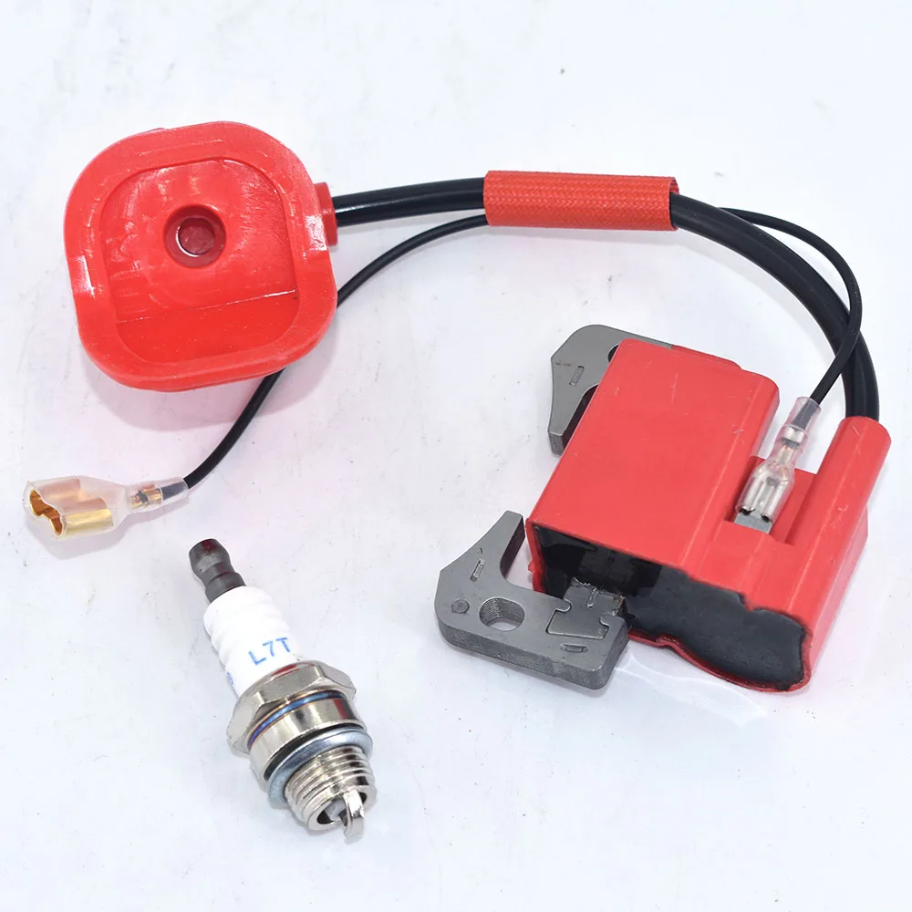 Performance Red IGNITION COIL for 43cc 47cc 49cc Mini Quad Pocket Dirt Bike ATV 2-Stroke Engine part with L7T spark plug ignition coil