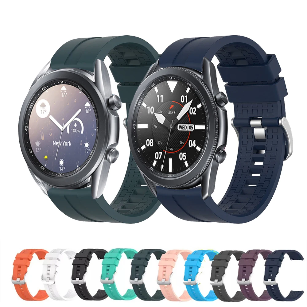 

Ремешок силиконовый для Samsung Galaxy 3 41 мм 45 мм, мягкий браслет для Galaxy Watch 42 мм 46 мм/Gear S2 S3 Frontier Band, 22 мм 20 мм