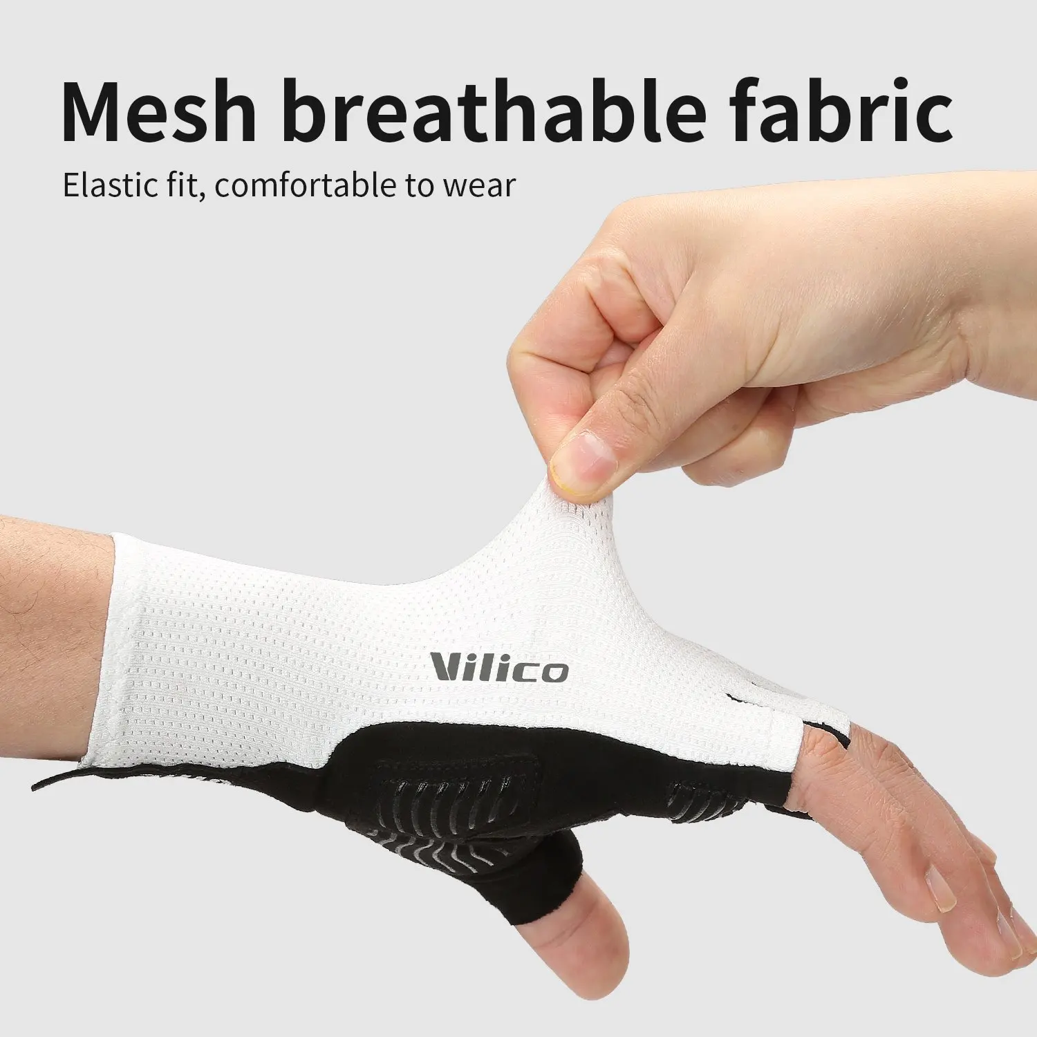 Short Cycling Gloves Fingerless Gloves Anti-slip Bicycle Lycra Fabric Half Finger Mitten for Mtb Road Bike Sports Racing