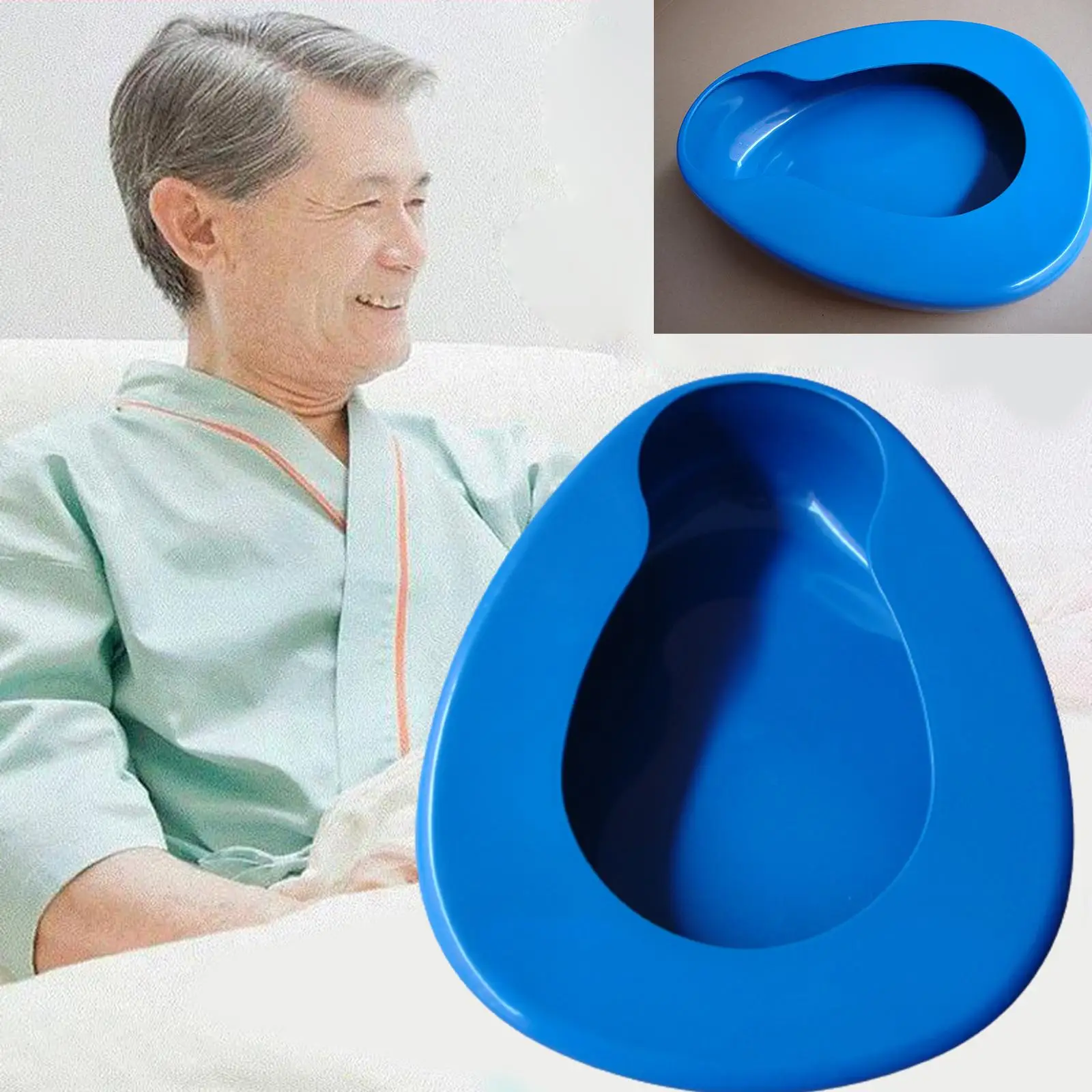 Bedpan Seat Urinal for Bedridden Patient Elderly Care,Reusable Easy to Clean 3