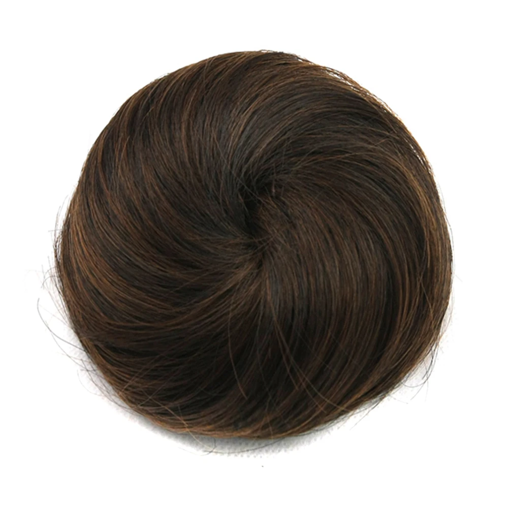Synthetic Chignon Adjustable Hair Bun Hair Scrunchies Extension Curly Updo Hairpiece For Women bun hairpieces