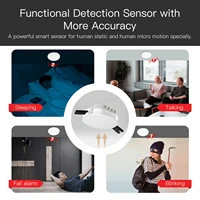 MOES Tuya Smart ZigBee Human Presence Detector Radar Detection Sensor Photometric 2 in 1 Function Smart Life Ceiling PIR Hub - Image 3
