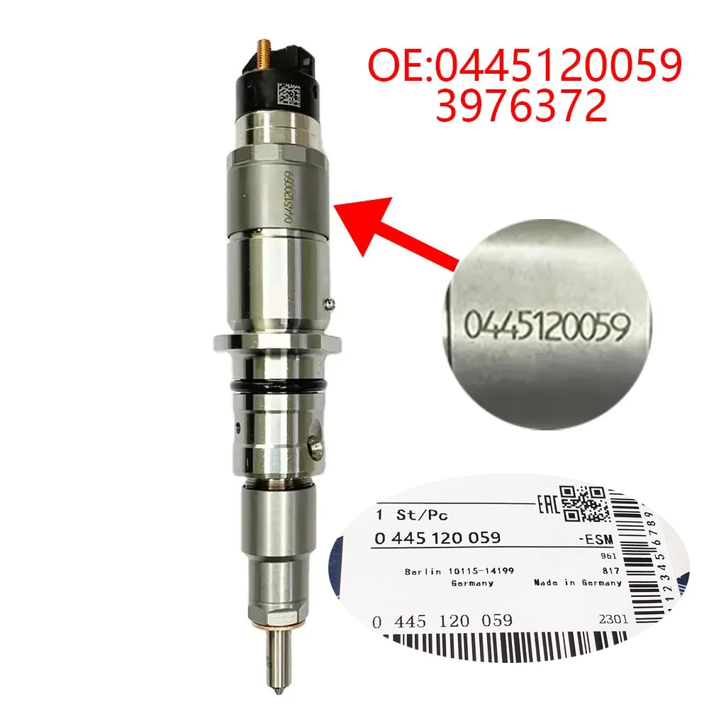 

0445120059 0445120231 5263262 6754-11-3011 6754-11-3010 common rail fuel injector for Komatsu PC200-8 PC220-8 6D107 SAA6D107E-1