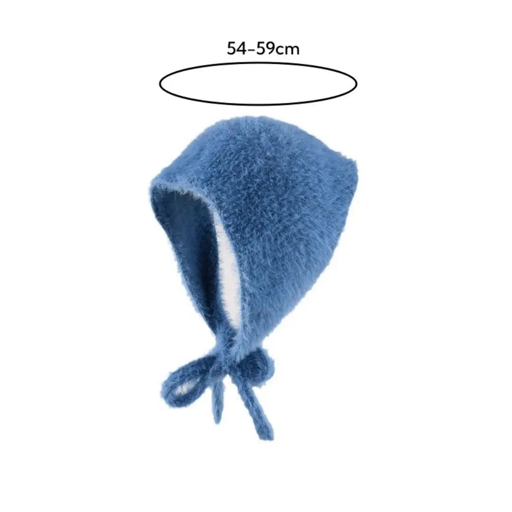 Fashion French Style Tie Headband Hat Knitted Yarn Women Headscarf Keep Warm Lace-up Cover Headband Autumn