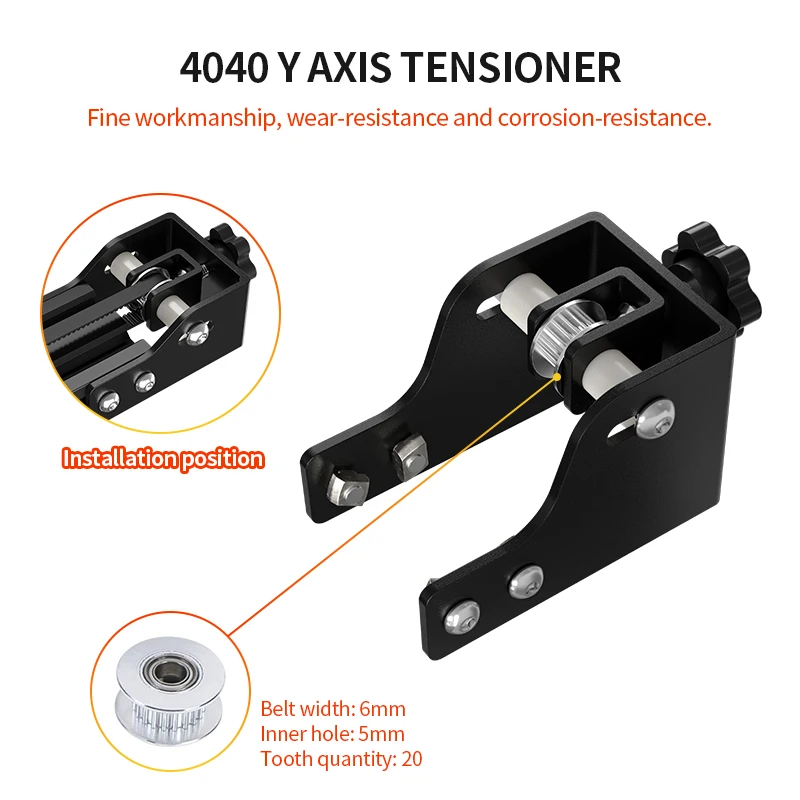 4040 Y Axis V-Slot Profile Cinghia Sincrona Stretch Raddrizza Tenditore 6Mm 2Gt Per Ender 3 Cr-10 Parti Della Stampante 3D Fai Da Te