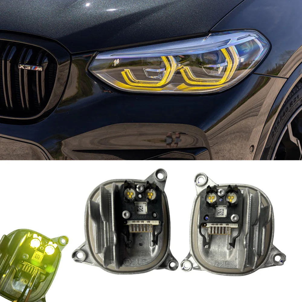 

Yellow Angel Eyes For 18-21 BMW X3 X3M F97 G01 X4 X4M G02 DRL 63117466107 63117466108 Daytime Running Light LED Chips Module