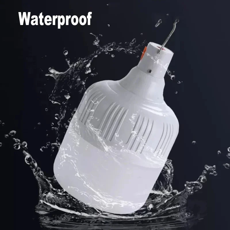 60W 80W Camping Lantern USB Rechargeable LED Emergency Lamp Portable with Hook for BBQ Tents