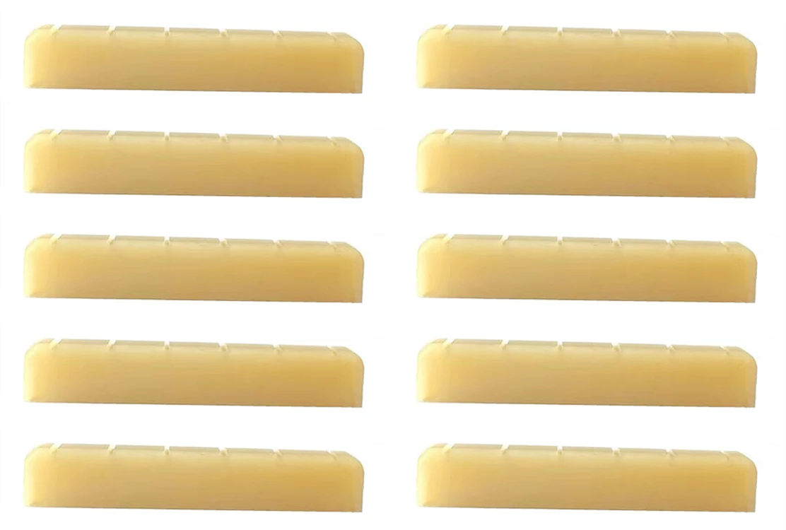 10x Unbleached Cattle BONE Nut for Classical Guitar 52x6x9mm Luthier DIY Saddle