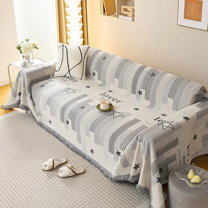 Double-Sided Chenille Sofa Cover All-Inclusive  Anti-claw living Room Sofa Cover All-Season Universal Non-slip Sofa Towel 5