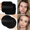 1-100Pcs Black Square Round Crystal Velvet Powder Puff Facial Soft Washable Sponge Cosmetics Puff Beauty Makeup Accessories Tool 3