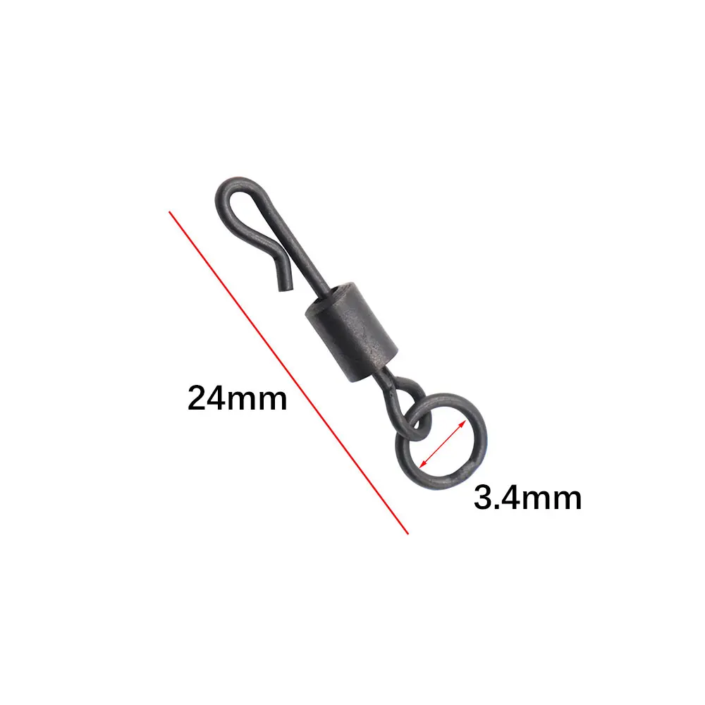 Carp Fishing Swivels Hair Ronnie Rig Connector Accessories Fishing Snap Hook Swivel For Carp Coarse Sleeve Terminal Tackle 20pcs 2