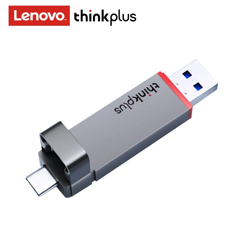 Disco Usb Portátil de Estado Sólido Lenovo-thinkplus Disco Dual-port por Metal u 128gb 256gb 512gb 1tb Usb 3.2 Tipo-c Tu200