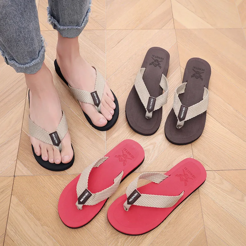 

Men Summer Shoes Sandals Male Slipper Outdoor Flip Flops High Quality Comfy Beach Slippers Indoor House Slide Chanclas Hombre