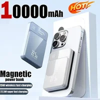 Portable 10000mAh Macsafe Magnetic Power Bank Fast Wireless Charger for IPhone 14 15 16 Pro Max External Auxiliary Battery Pack 2