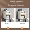 Wall Mounted Tissue Box Durable Material Double Layer Storage Drawer Storage Save Space Nail-free Installation Removable Durable 2