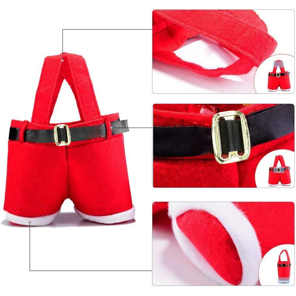 Festive Santa Shorts Holiday Gift Bag