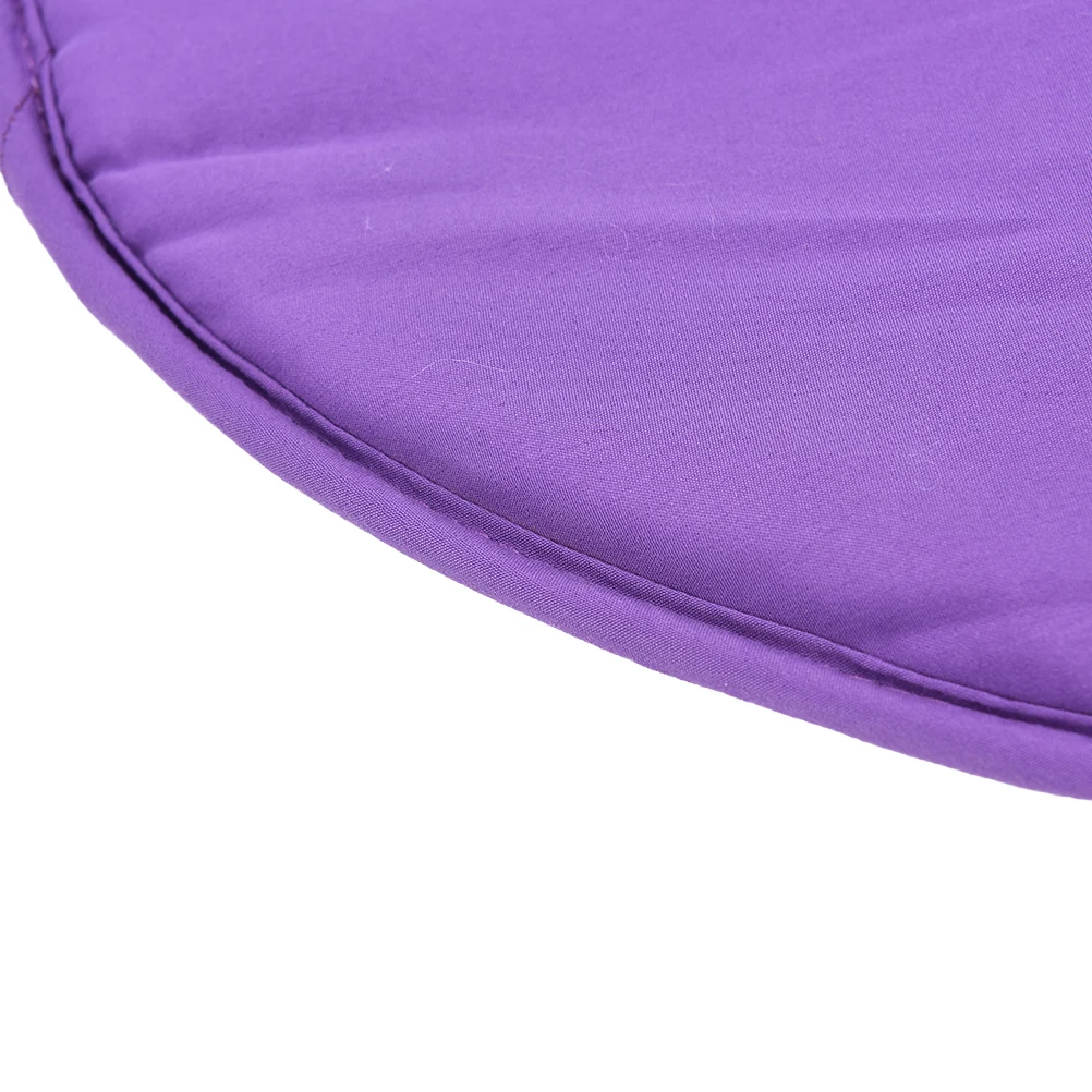1pc Fabric Thickened Dining Chair Cushion Solid Colour Round Chair Cushion With Strap Indoor Garden Office Chair Seat Cushion 5