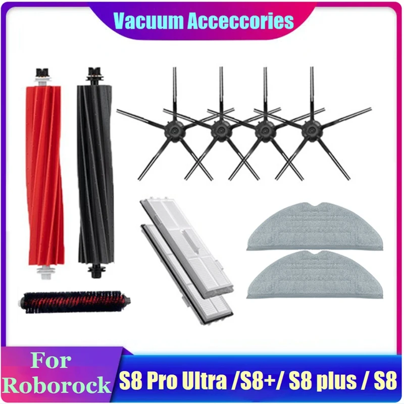 

Сменный аксессуар для пылесоса Roborock S8 Pro Ultra / S8 +/ S8 PLUS/S8, роликовая щетка, HEPA фильтр, Швабра, тканевый мешок