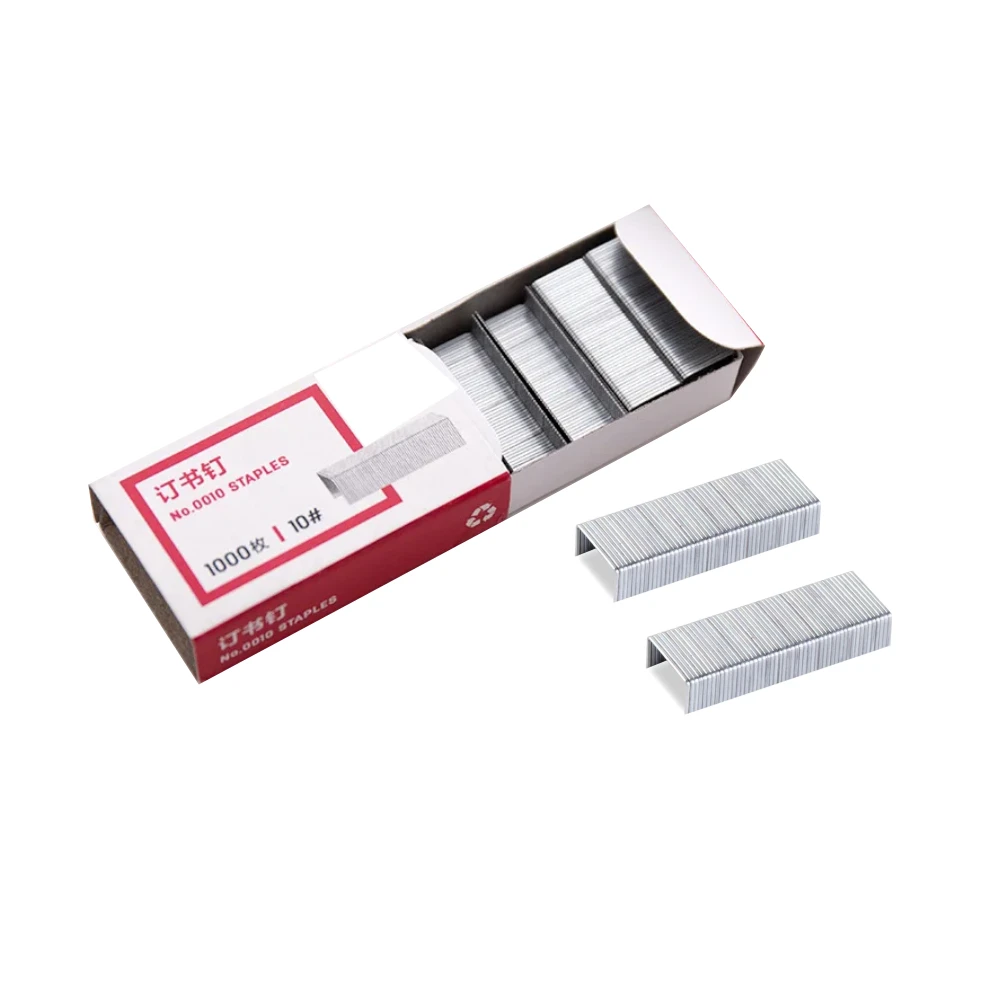 0010 10# Universal Staple Steel Stationery School Binder Office Staple Stainless Steel Binding for Small Binding for metal stapler