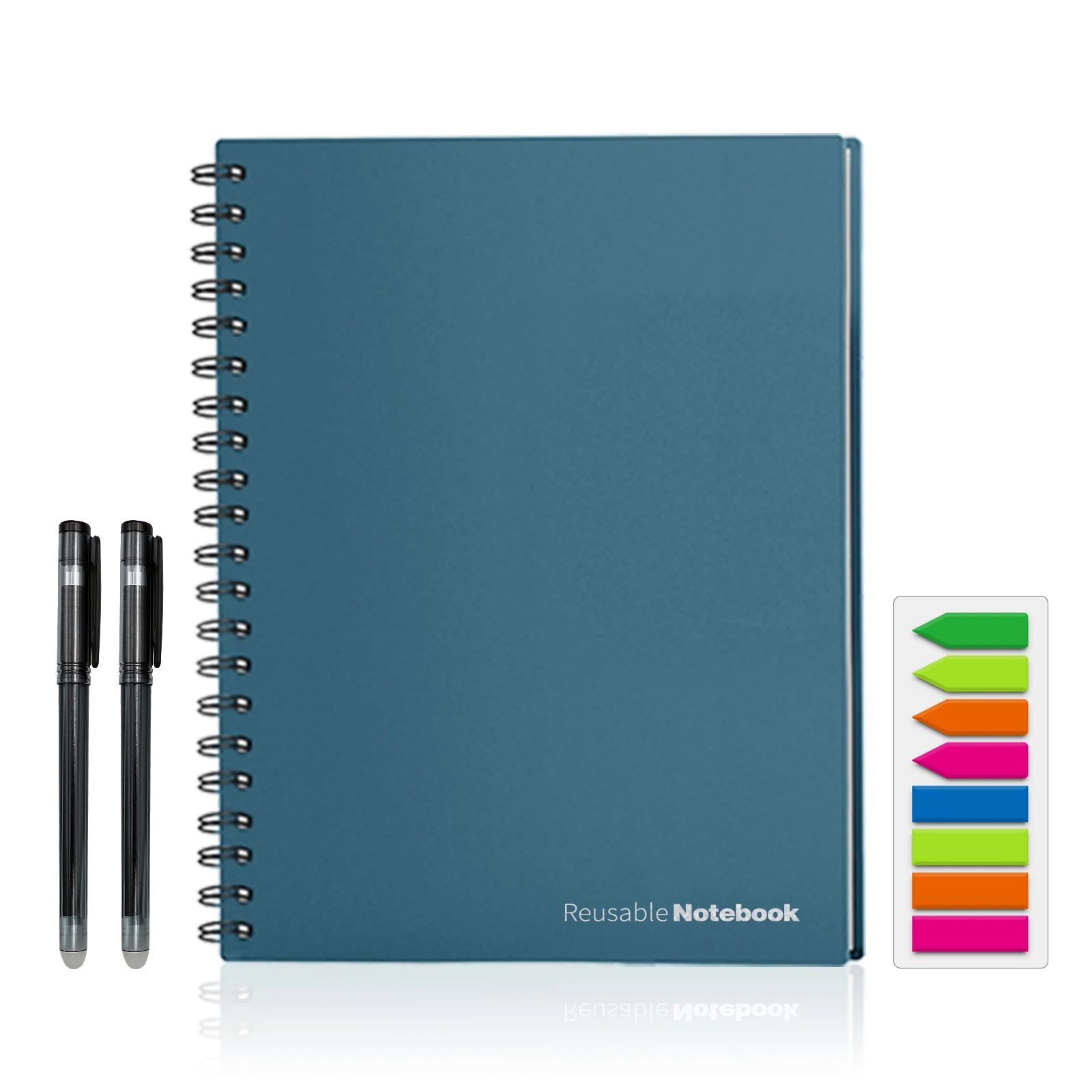 Cuaderno Inteligente, Cuaderno Borrable A4 de 24 Páginas, Libreta de Notas,  Sube Archivos y Anotaciones a la Nube, Incluye Plumas y Recargas, con Tela  de Microfibra y Multicolor Notas Adhesivas : 