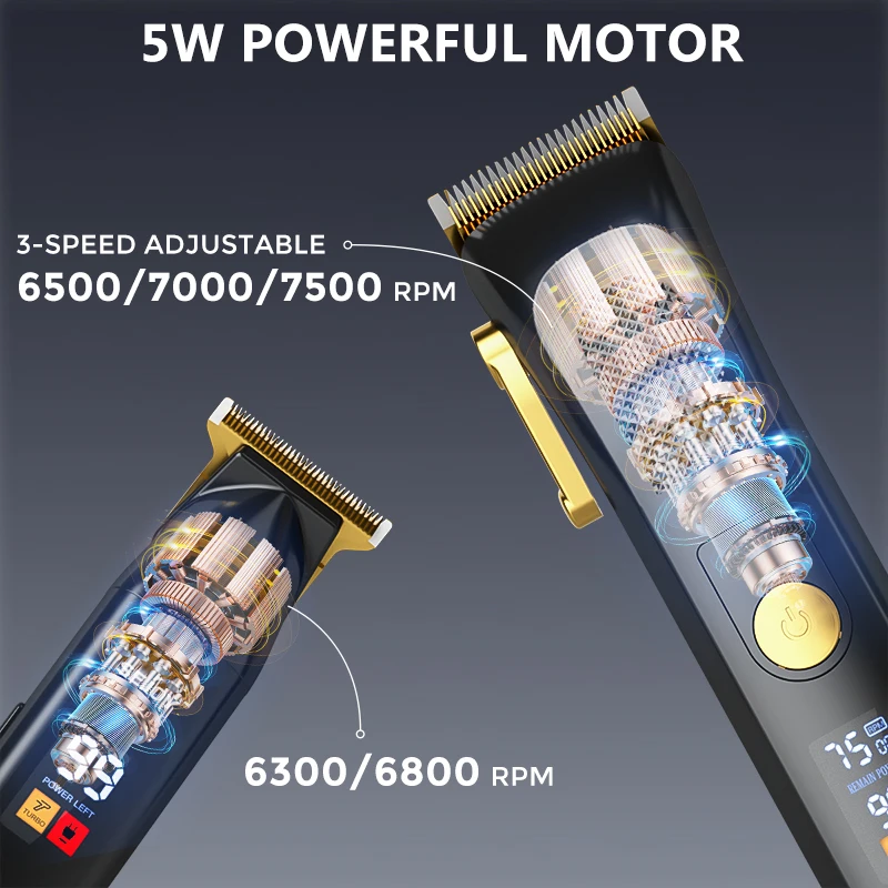 Sejoy Professional Electric hair clippers Kits Adjust Speeds Rechargeable Hair Trimmers for Men Cordless Hair Cut Machine 2