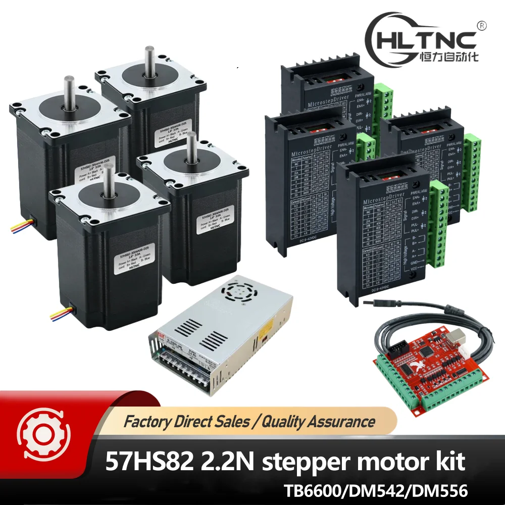HLTNC 3 4 Axis Kit CNC Nema 23 2.2N 82mm Stepper Motor Driver
