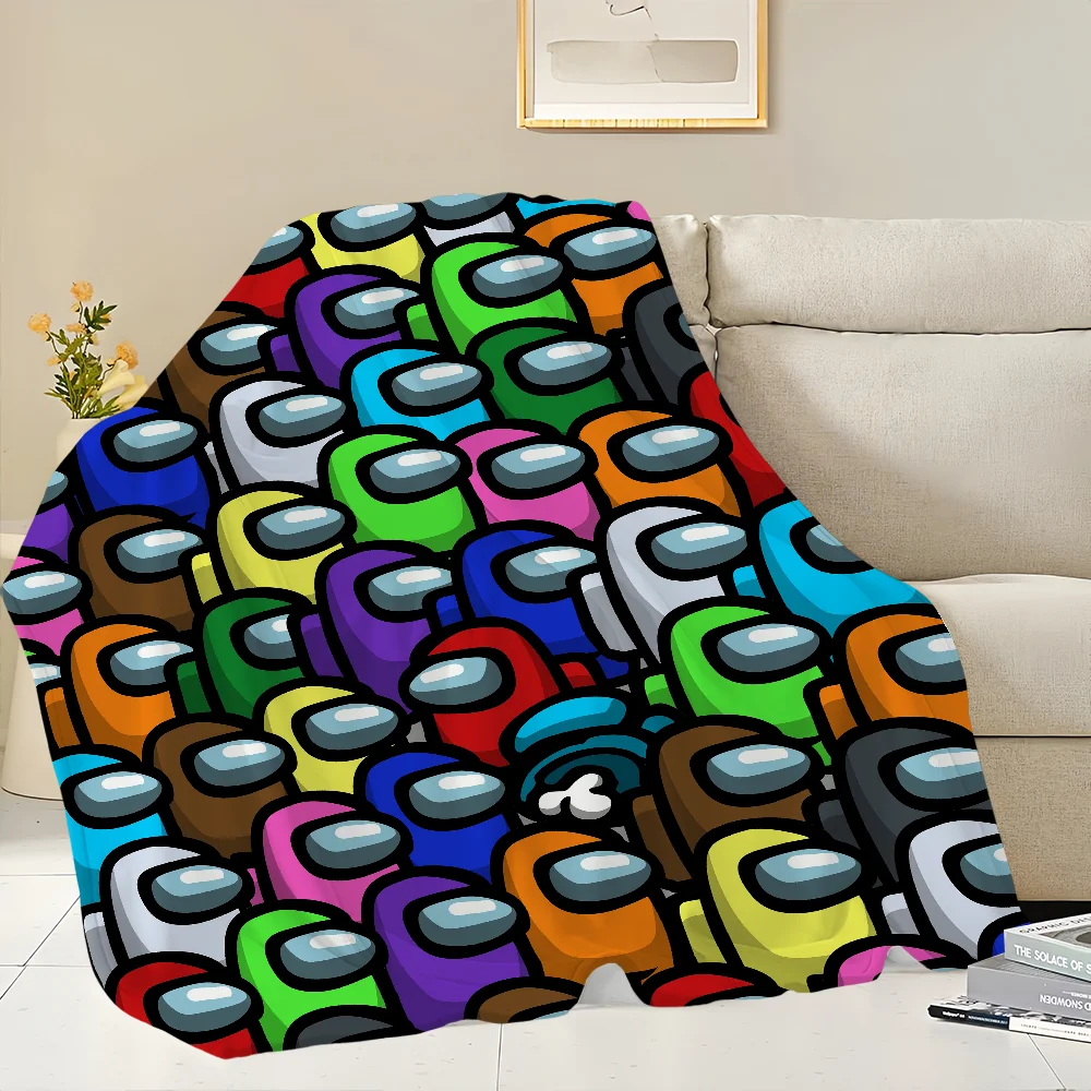 Game A-AmongES U-Us cool Blanket Skin friendly comfort warm soft plush blanket suitable sofa living room office bedroom 2
