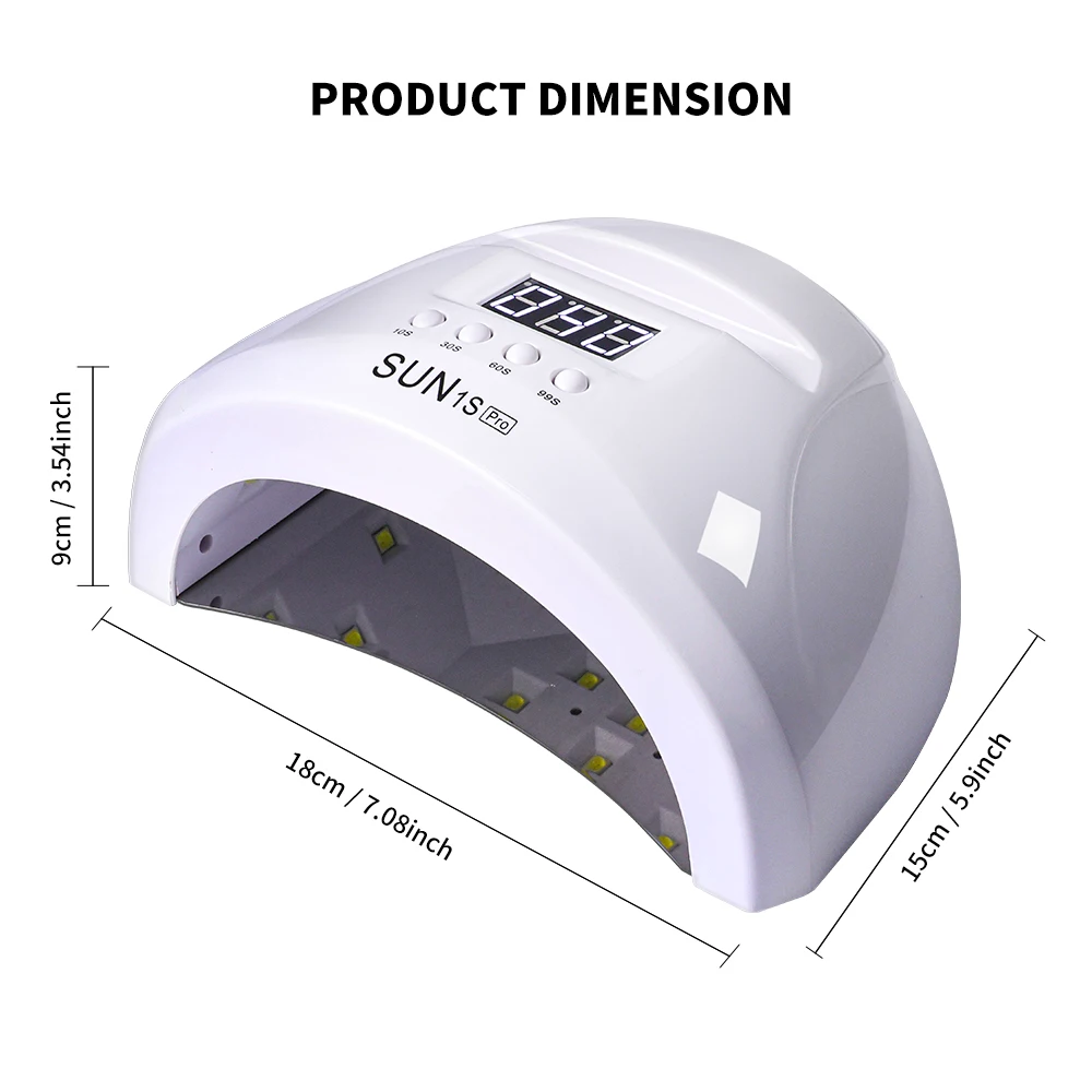 SUN 1s Por UV Nail Dryer Gel Polish Drying Lamp 48W LED 30 Beads Uv Led Lamp Nail Phototherapy Machine Tool Nail Art Machine 6