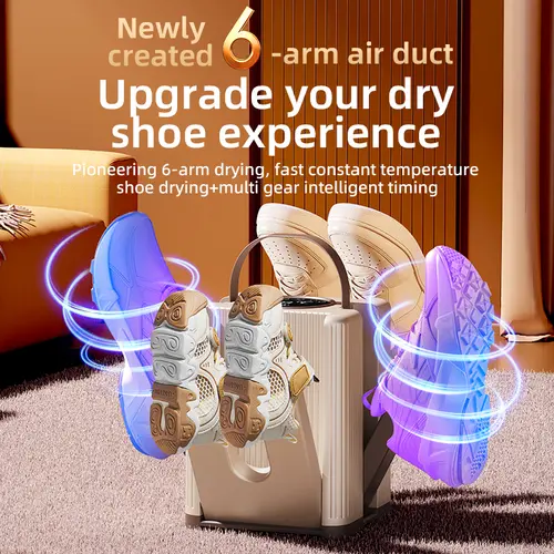 Electric Shoes Dryer 6 Arms Portable Foldable Telescopic Smart Heater Deodorizer Dehumidifier Shoe Drying Machine Foot Warmer - Image 4