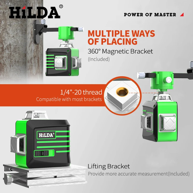 4d auto-nivelamento 360 horizontal e vertical cruz