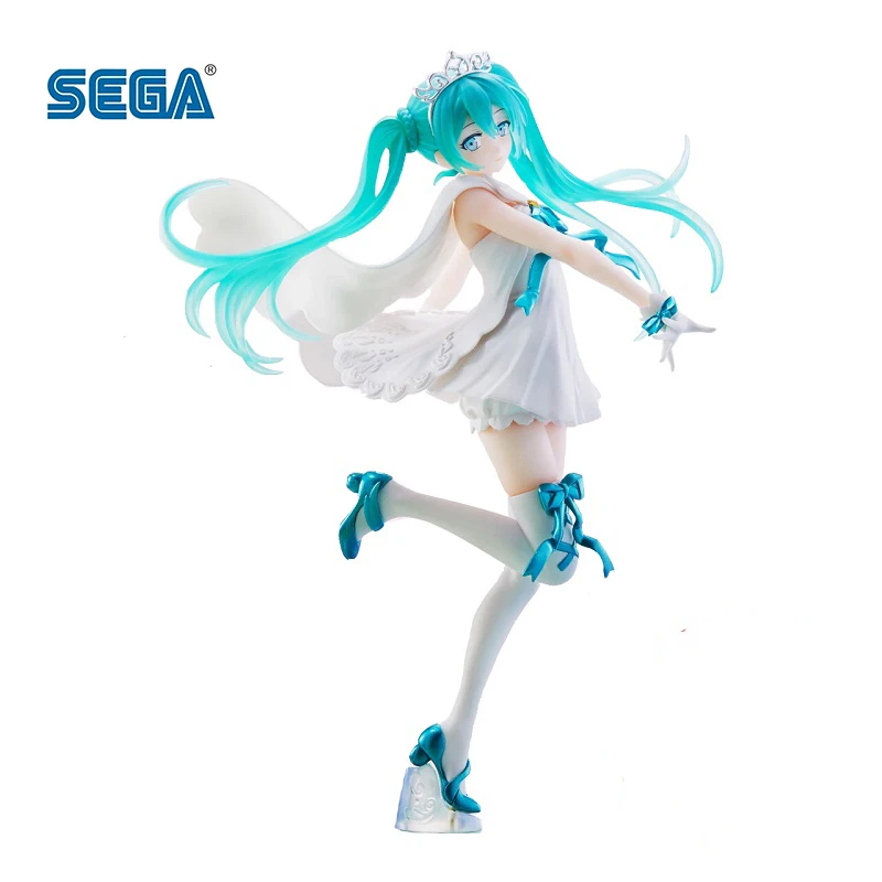 

In Stock Original 21Cm Sega Vocaloid Hatsune Miku Anime Figure 15Th Anniversary Scenery Model Toys Collect Desktop Decoration